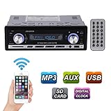 GHB Radio de Coche Bluetooth Auto Radio AM FM USB MP3 Audio Estéreo In-Dash WMA APE FLAC WAV Pantalla LCD Bluetooth Manos Libres
