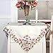 Produktbild 1PCS hochwertige Reinigungstücher Flat der Hochzeit Tischdecke Stickerei Floral Lace Kanten Staubdicht der Abdeckungen für die Tabelle der Haus Partei Dekostoff Tabelle classic-85 X 85 cm