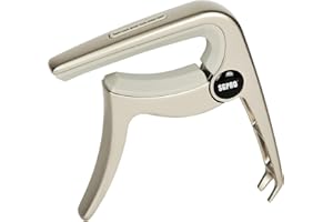SGPRO Guitar Capo for Acoustic, Electric and Ukulele - Durable Zinc Alloy and Silicone - Guitar Clamp, Pick Holder & Pin Puller in One (Champagne)