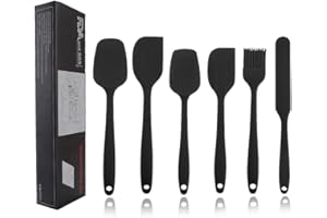 TOPSEAS Spatole in Silicone, Set 6 PCS da Cucina Utensili, Resistente al Calore Antiaderenti per Pancake Pasticceria & Flessibile