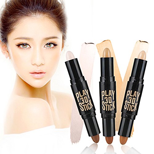 Concealer, 3PCS Powder Teint Makeup Natural Creme Gesicht Augen Concealer Highlight Contour Concealer Pen Stick - 8