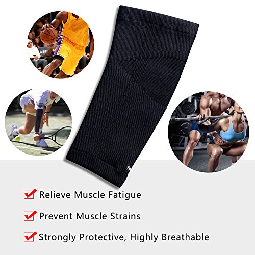 [Armstulpe] FREETOO Konpression unterarmbandage gestricktes Ellbogenbandage für Basketball Tennis und Badminton Arm Sleeve für Damen und Herren ist beide Arm gültig - 6
