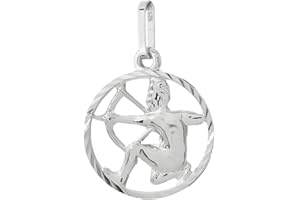 NKlaus Sternzeichen 925 Sterlingsilber Silber 15mm Ketten Anhänger Zodiak Horoskop