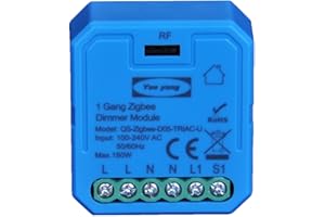 Yueyang Zigbee Dimmer Switch, modelo oculto, para luces LED regulables, módulo Mini 1 Gang, compatible con aplicación Smart Life/Tuya, compatible con Alexa Echo y Google Home, 220 V