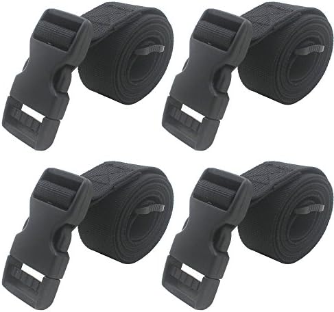 1" X 48" Backpack Accessory Strap Luggage Strap Cover Strap Long Lash Strap Sleeping Bag Strap Mattress Strap with Quick Release Buckle Tied Band Fixed Belt