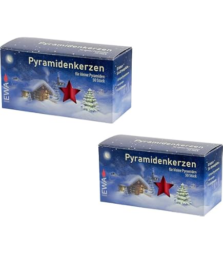 HTI-Living Adventskerze Pyramidenkerzen 50er Rot (Stück, 50-tlg., 50