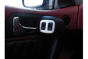 AUTOCOVR Couverture Intérieur en Acier pour Alfa_Romeo GTV & SPIDER (916) - 2 Pièces Lève-Glaces Électriques Plaque Cadre Inoxydable Brossé Fait Sur Mesure Inox