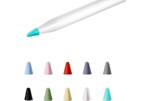 iTauyees Tappi per Punte in Silicone, 10 Pezzi Protector per Pennino in Silicone Compatibile con Apple Pencil 1a e 2a Generazione (10 Colori)