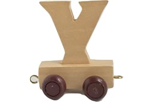 FUN WORLD TOYS Childrens Personalised Wooden Alphabet Letter Train A-Z Name Set All Letters Available (LETTER R)