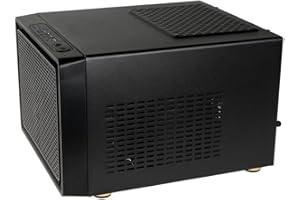KOLINK Satellite Mini-ITX Micro ATX - Tour D'ordinateur Vide - Boitier Gamer avec Ventilateur - Tour Boitier PC Élégant - Boitier PC Gamer - Noir