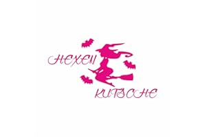 ‎TRADERCAT tradercat Auto Aufkleber Hexen Kutsche - 15cmx10cm - Sticker für alle Oberflächen - Fenster, Seitenspiegel, Heckscheibe, Motorhaube, Fahrzeug – mit Anleitung (Pink)