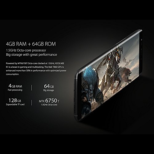 KOOLNEE K1 4G LTE Smartphone 6 Zoll 18: 9 FHD + Display, Octa-Core 4GB RAM+64GB ROM 16MP + 2MP Dualhauptkameras Fingerabdruck-ID 3190mAh Akku,Band 20 Dual SIM Ohne Vertrag