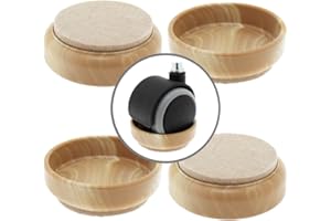 Lifeswonderful - 4 x filcowe kubki na kółkach - antypoślizgowe - chronią podłogi i zapobiegają przesuwaniu się lub toczeniu się mebli