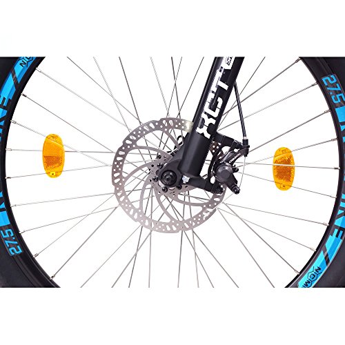 NCM Moscow 27,5 Zoll Elektrofahrrad Mountainbike,E-MTB E-Bike,Pedelec, 36V 250W Bafang Motor, 36V 13Ah designer Rahmen Akku,matt schwarz,hell blau - 5