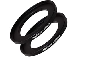 FANZR Anello ad anello per obiettivo da 40,5 mm a 55 mm, anello adattatore per filtro per obiettivo della fotocamera, in alluminio di alta qualità (confezione da 2)
