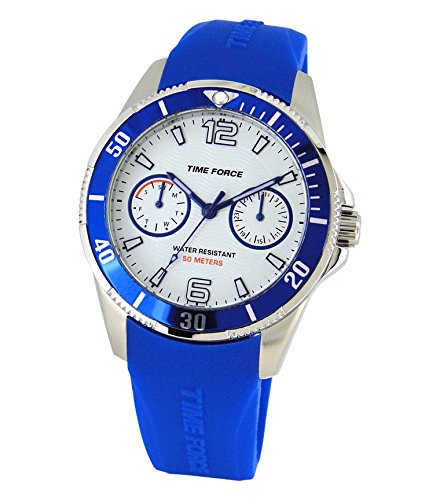 Time Force Reloj cadete con Correa de Caucho para niños TF4110B13