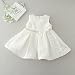 Sequins Belt Lace Satin Ivory Baby Girl 1st Birthday Dress with Bonnet 1509 0-3