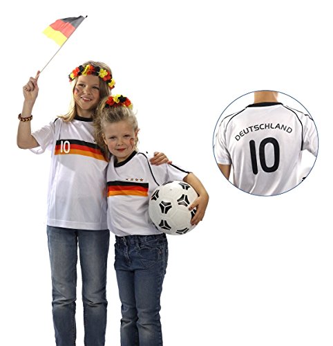 1 x Kinder Fußball-Trikot Deutschland Größe 134 / 140 T-Shirt Fanartikel WM EM