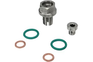KIMISS Tappo di Scarico Dell'Olio Tappo Protezione Coppa Olio Motore Tappo di Scarico Piggyback Oversize Kit di Riparazione Filettatura Coppa Olio Autofilettante con Guarnizione O Ring (M14.1-1.5x15mm)