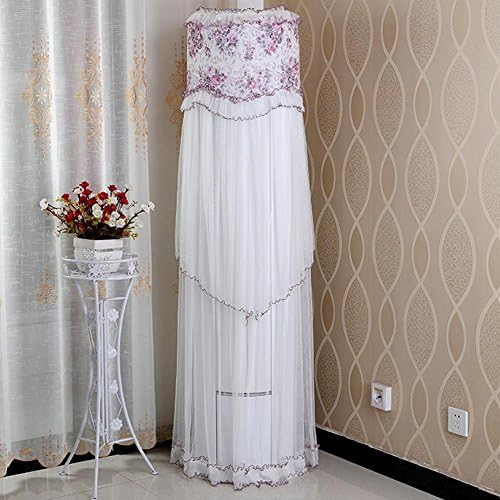 Dustproof Protector Lace round cabinet hood cylindrical air conditioning cover dust cover , purple , 175cm