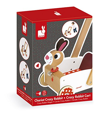 Janod 05997 – Lauflernwagen Crazy Rabbit, mit Glöckchen - 5