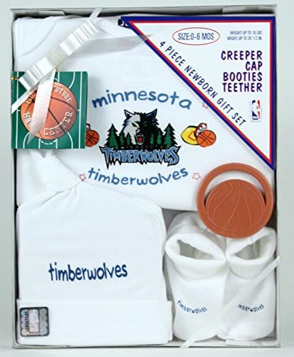 Haddad Nba Basketball Minnesota Timberwolves Four Piece Newborn Gift Set -