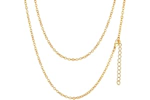 FaithHeart Chaîne Acier Inoxydable 2mm Maille Forçat pour Pendentif, Chaînette de Collier Taille Réglable 45/50/55/60/65/70/75+5 cm,Bijoux Chaînes Mixte Femme Homme