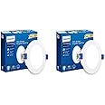 Philips Astra Glow 10-watt Round LED Downlighter | Recessed LED Downlight for False Ceiling | LED Ceiling Light for Home and Hall | Cut Out: 4 inch, Cool Day Light, Pack of 2