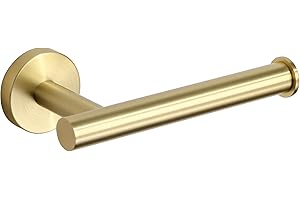 SAYAYO Porte Papier Toilette Mural, Derouleur Support Rouleau Papier Toilette en Acier Inoxydable SUS304 pour Salle de Bain et Cuisine, Doré, EGX888-G