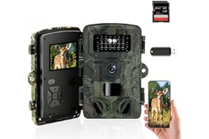 VIVIDRISE Wildkamera, 4K Wildtierkamera, Nachtsichtkamera mit WLAN & App, Tierkamera mit 32GB SD Karte & IP66 Wasserdicht 0,1s Auslösezeit, Bewegungssensor (4K Wildtierkamera mit WLAN & App)