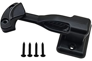 MICPOINTIK 1 soporte para puerta de caravana, cerradura de puerta de caravana, caravana o caravana, cerrojo de nailon para puerta de caravana, barco o muebles (negro)