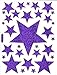 Price comparison product image Star Stars purple sticker decal Metallic Glitter 1 sheet Dimensions: 13.5 cm x 10 cm
