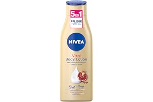 ‎NIVEA NIVEA Vital Body Lotion (250 ml), feuchtigkeitsspendende Körpercreme für reife Haut mit Granatapfel & natürlichen Soja Proteinen, Hautcreme für 48h intensive Feuchtigkeit