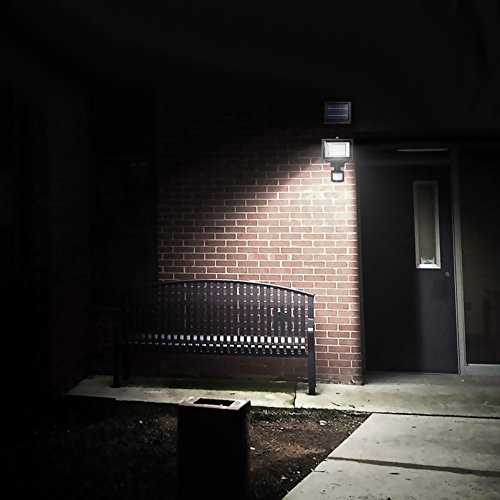 LE Solarfluter, Solarleuchte mit Bewegungsmelder 6000K Kaltweiß Solar betrieb Flutlicht IP65 wasserdicht Strahler mit Solarzelle ideal für Veranda Garten Garagenhof Aussenbeleuchtung - 7