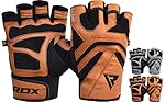 RDX Weight Lifting Gloves Gym Fitness Workout Crossfit Powerlifting Bodybuilding Cowhide Leather Breathable Wrist Support Strength Training Exercise