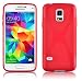 Produktbild Samsung Galaxy S5 MINI Silikonhülle in ROT von Cadorabo - X-Line Design TPU Schutzhülle MINI – Handyhülle Bumper Case Backcover in INFERNO ROT
