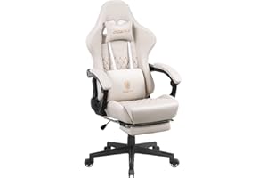 Dowinx LS-668904 Gaming, krzesło biurowe, skóra, białe, XXL