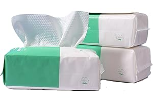 Panlom Pack 3 Soft Facial Cotton Tissue Disposable Dry Wipes, Non-Woven Cotton Wipes Facial Cleansing Make Up Remover Wipes, 180 Count, for Dry or Wet Use