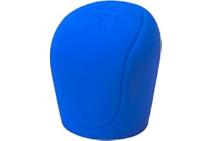 GROVL 5-Speed Car Gear Stick Shift Cover, Gear Knob Cover Universal, Elastic Silicone Gear Stick Knob Cover ，Suitable for Manual Automatic Transmission Gear Knob(Blue)