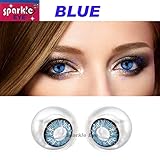 Sparkle Eye® 1 Pair of Monthly Color Contact Lens BLUE Zero Power/Without P... Sparkle Eye® 1 Pair of Monthly Color Contact Lens BLUE Zero Power/Without P...