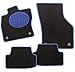 Produktbild CarFashion ExquiColor Passform Auto Fußmatte mit Trittschutz und Hochglanzkettelung in blau, inkl. Mattenhaltern für FordFocusIII5-türig,auchTurnier, Baujahr 03/2011-03/2015