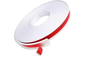 WUSJCOF 1 Rotolo Bordatura Autoadesiva a Forma di U per Mobili, Nastro Perimetrale Flessibile e Pieghevole per Fai-da-te, Armadi, Bordi di Piani di Lavoro, Striscia Protettiva (16mm x 2m) (Bianco)