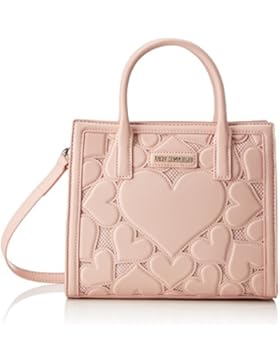 Love Moschino Damen Borsa Lamb Pu, Mesh und Twill Rosa Henkeltasche, pink (Pink), 8 x 23 x 25 cm