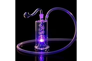 PARACITY LED Hookahs Set Brûleur à huile Bubbler Pipe à eau Pipe de fumeur Dab Oil Rig Bong en verre 10mm bol à tabac