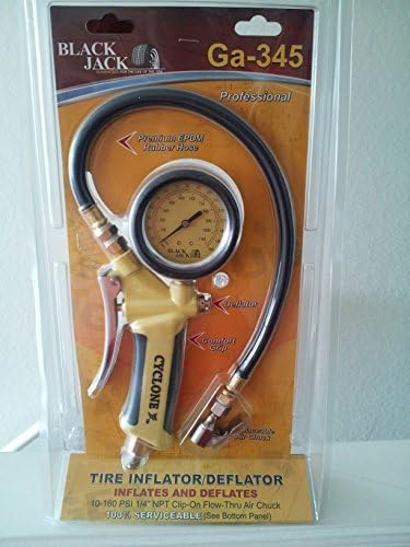 Cyclone High-Flow Tire Inflater/Deflator Gauge, 10-160 PSI by Black Jack Tire Repair