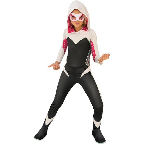 Kinder Mädchen Cosplay Spider Gwen Stacy Kostüm Spiderman Jumpsuit Bodysuit DE