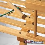 Babys-Dreams Hörnerrodel 120cm mit Rückenlehne & Zugleine Schlitten Holzschlitten Kinderschlitten NEU - 7