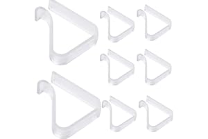 DIAONIAN 8 Piezas Sujeta Manteles,Sujeta Manteles De Mesa Exterior,Pinzas Sujeta Manteles,Pinzas para Manteles De Mesa,Pinzas Mantel,Material De PS,Transparente,para Mesa De 2-3,5cm De Espesor