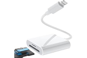 AGEEMY [Apple MFi Certified] iPhone SD Card Reader for Memory Adapter for iPhone 14/13/12/11/X/XS/XR/8/7, Plug and Play