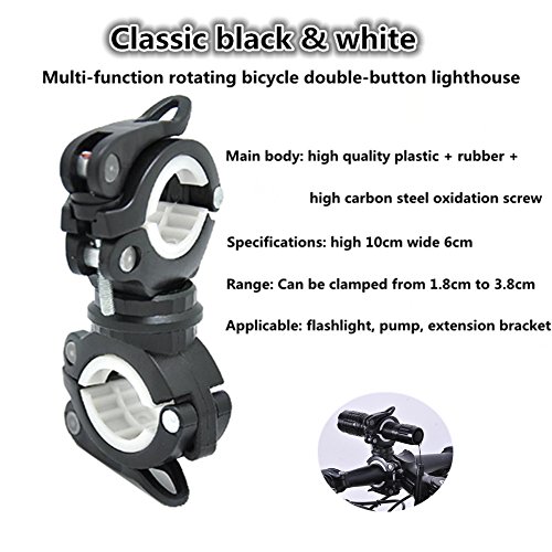 zhixie Universal 360 drehbar Fahrrad Lenker Mount LED Taschenlampe Taschenlampe Halterung Klemme Clip Grip Halterung - 3